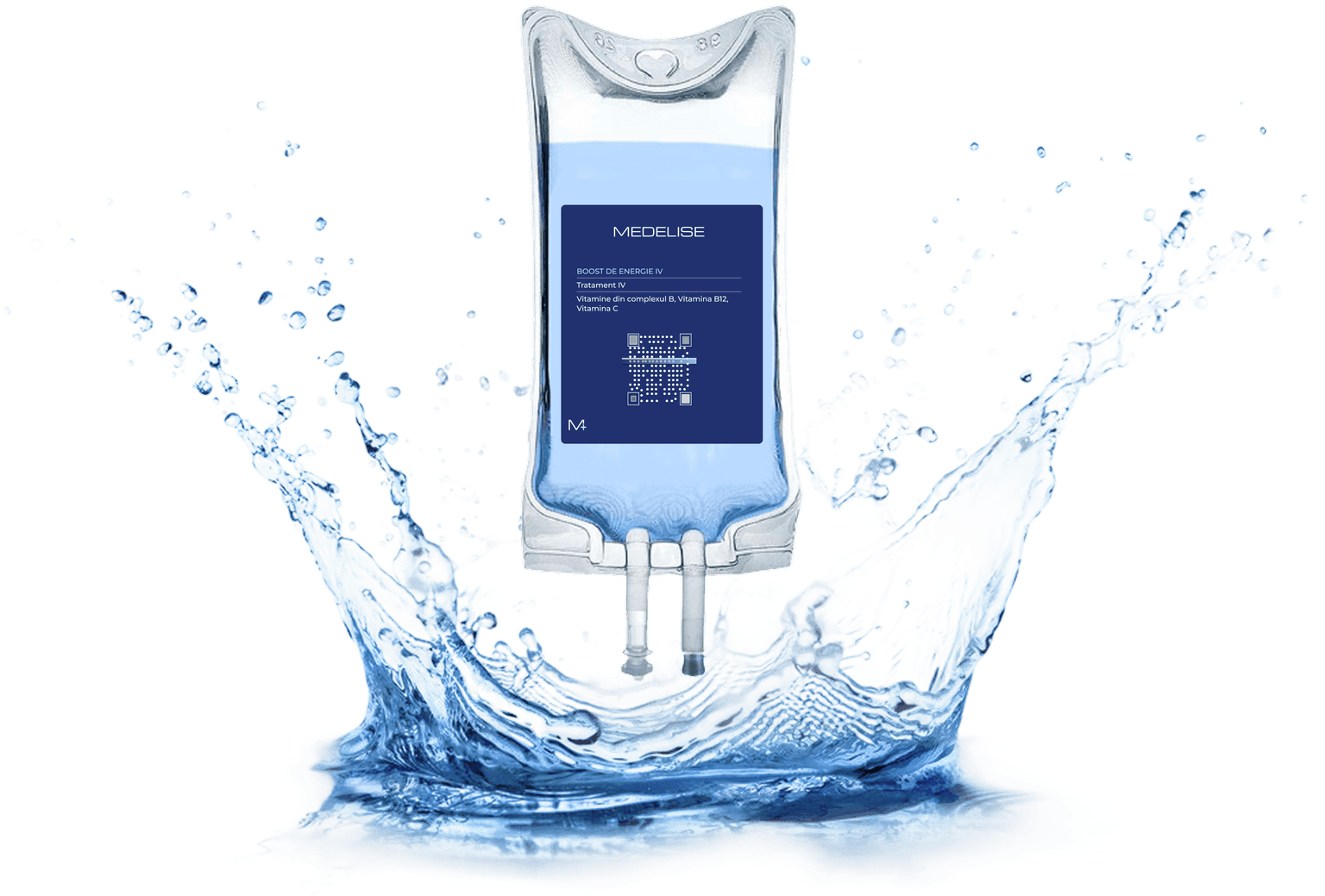 Vizualizare IV drip pentru deshidratare