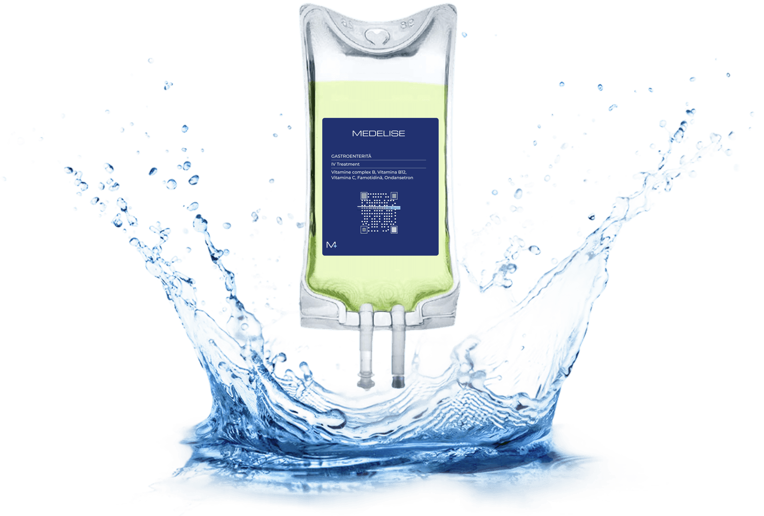 Vizualizare IV drip pentru deshidratare